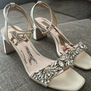 Ivory Badgley Mischka Marsha Ankle Strap Sandal